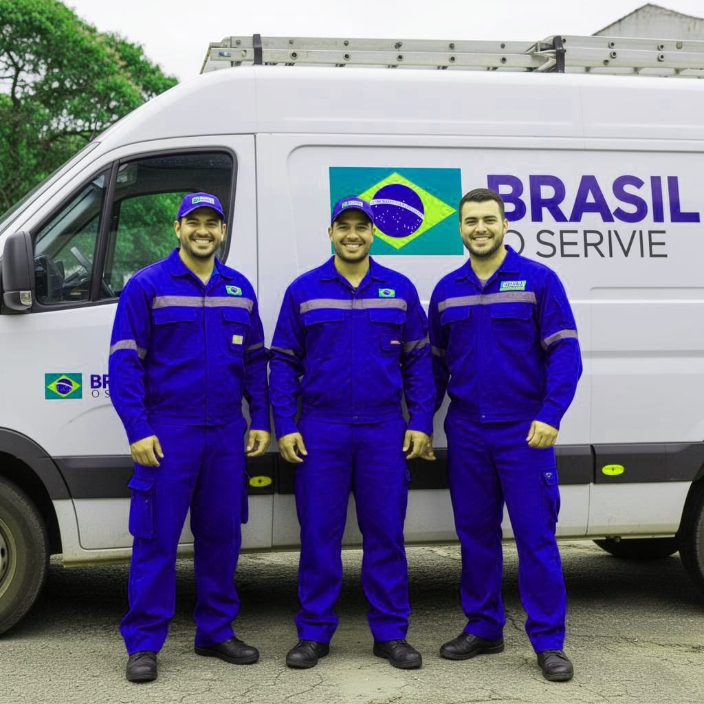 Equipe da desentupidora em Apucarana